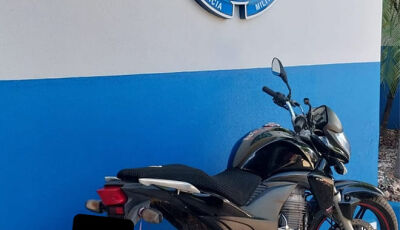 Polícia Militar em Bonito recupera motocicleta furtada