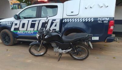 Polícia Militar em Bodoquena recupera motocicleta em blitz de trânsito