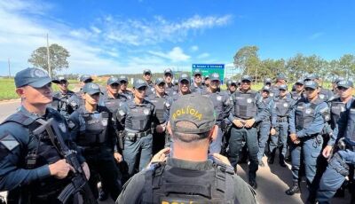Cadetes da PMMS tem instrução acerca de policiamento de área de fronteira no DOF. VEJA FOTOS.