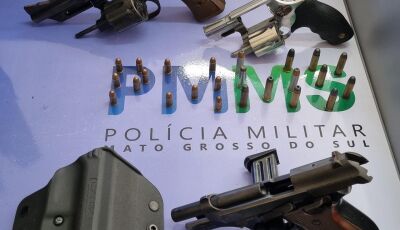 10&ordm;BPM apreende três armas de fogo no Jardim Nhanha, em Campo Grande