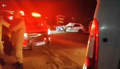 Motorista morre em acidente entre carro e ambulância do Samu em MS, ASSISTA A LIVE