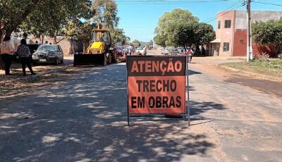 Atenção motoristas: trecho da rua das Flores, em Bonito, está em obras 