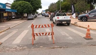 Rua Luiz da Costa Leite ficará interditada até dia 3 de outubro em Bonito