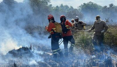 Bombeiros controlam incêndio florestal em Bonito e continuam em monitoramento na região