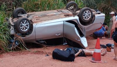 Agora: acidente em estrada vicinal de Bonito deixa duas pessoas feridas