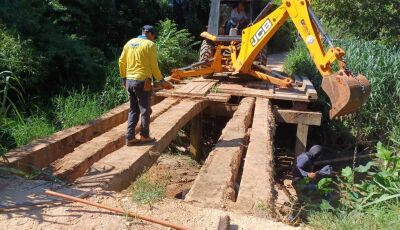 Secretaria de Obras reforma ponte que liga a Fazenda Cheyenne e outras propriedades em Bonito