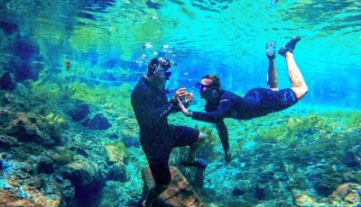 Pedido de Casamento debaixo "d'água" durante flutuação na Nascente Azul em Bonito MS