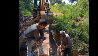 Bonito conclui reforma de uma ponte na região da fazenda Cheyenne