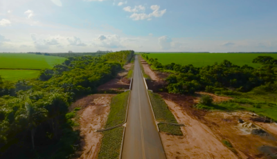 Asfaltada, rodovia entre Copo Sujo e Cabeceira do Apa favorece agropecuária da fronteira