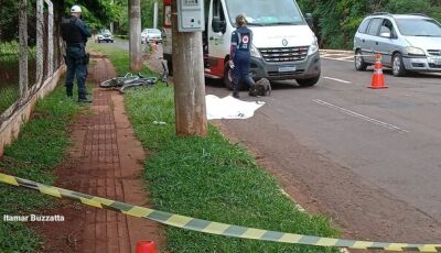 Roda de bicicleta trava, ciclista bate a cabeça e morre em MS