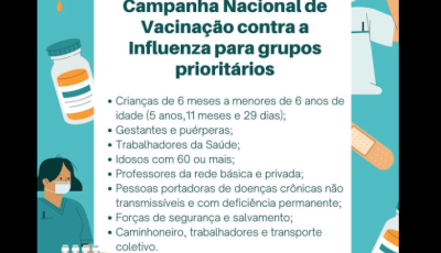 Vacina contra a gripe já está disponível nas unidade de saúde de Bonito