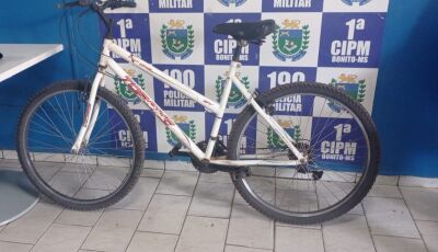 Policia Militar recupera bicicleta furtada e prende ladrão em Bonito