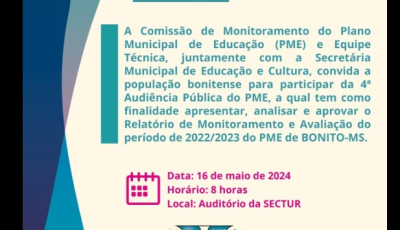 Secretaria de Educação realiza audiência Pública PME  na próxima quinta-feira