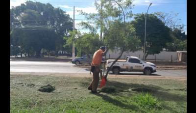 Bonito concluiu roçada e limpeza das áreas externas do Hospital Darci João Bigaton