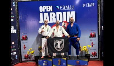 Atleta representa PM de Bonito na 4ª Etapa do campeonato de Jiu-jitsu realizada em Jardim