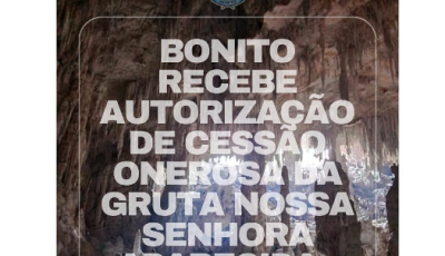 Portaria autoriza projetos para abertura de visita turística na Gruta Nossa Senhora Aparecida