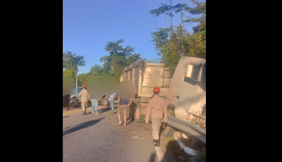 Guarda Municipal atende grave acidente na rodovia MS 382