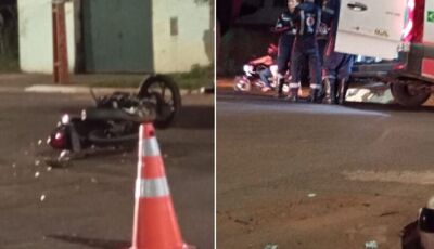 Motociclista morre em acidente entre moto e carro em MS