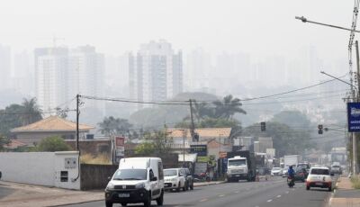 Nesta terça-feira, névoa seca continua encobrindo o Mato Grosso do Sul e sem previsão de chuvas