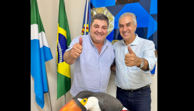 Prefeito de Bonito recebe visita de Reinaldo Azambuja para comemorar vitória nas eleições