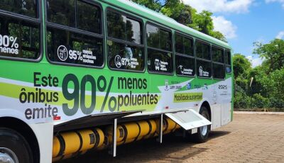 Governo do Estado firma parcerias e ônibus movido 100% a GNV começa a ser testado em MS