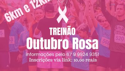 Treinão outubro rosa é realizado pela Associação bonitense de atletismo e natação em Bonito