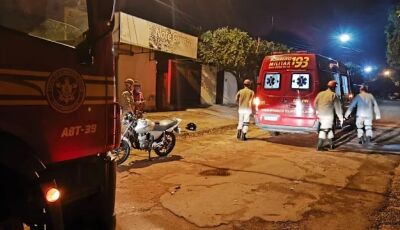 Motociclista é socorrido após acidente de trânsito em MS