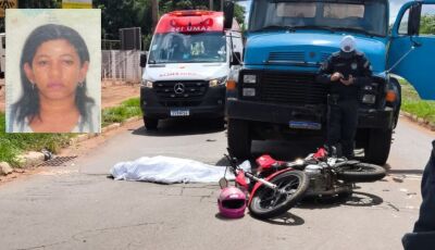 Motociclista morre após ser prensada por caminhão em MS