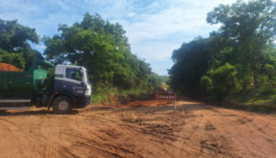 Estrada de acesso ao Aterro Sanitário está fechada para ações de conservação de água e solo