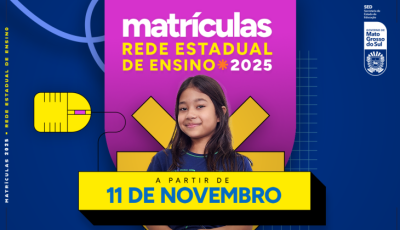 Período de pré-matrículas das escolas estaduais de MS começa nesta segunda-feira