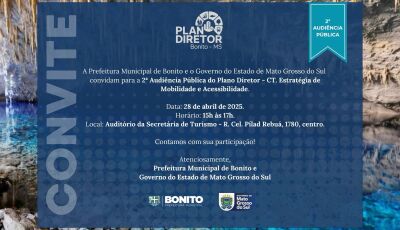 Duas audiências públicas do Plano Diretor serão realizadas dia 28 de abril