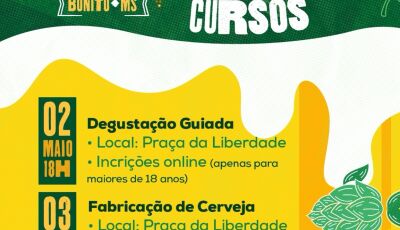 Festival de Cerveja de Bonito terá cursos gratuitos na Praça da Liberdade