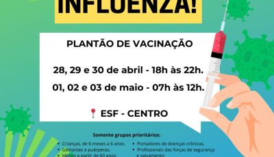 Vacinação segue com plantão especial no ESF-Centro em Bonito