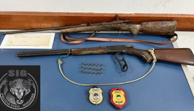 Polícia Civil apreende armas e munições durante cumprimento de mandado em Miranda