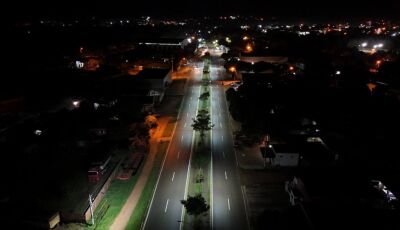 Avenida Heron do Couto recebeu novas lâmpadas de LED e já ganha pintura de sinalização 
