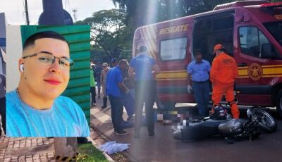 Motociclista bate em carro, atinge placa e morre em MS