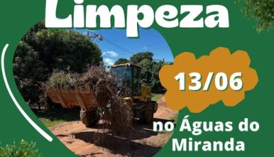 Mutirão de limpeza será realizado sexta-feira no distrito Águas do Miranda