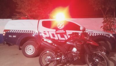 Ação da Polícia Militar resulta na apreensão de motocicleta após acompanhamento tático em Bodoquena