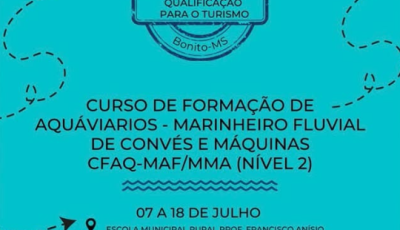 Curso de Formação de Aquaviários Marinheiro Fluvial de Convés e Máquinas está com inscrições abertas