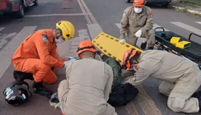 Jovem perde os dentes ao cair de moto em MS