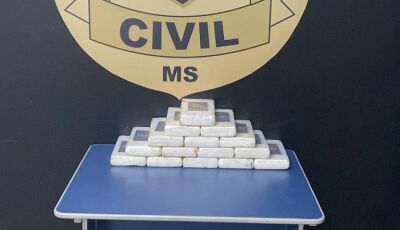 Polícia Civil apreende 16kg de cocaína e prende homem em flagrante