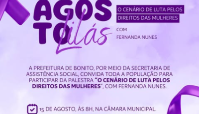 Bonito promove palestra sobre direitos das mulheres