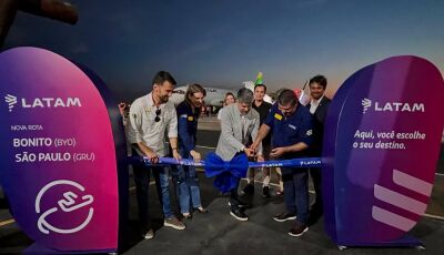 Bonito recebe voo inaugural da Latam e amplia conexões aéreas