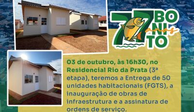 Bonito completa 77 anos e entrega 50 unidades habitacionais