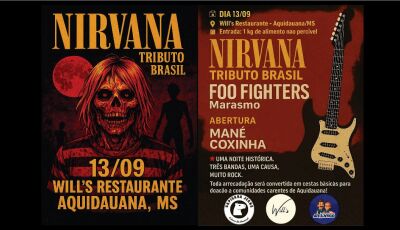 Rock e solidariedade: Cover Tributo Nirvana em Aquidauana