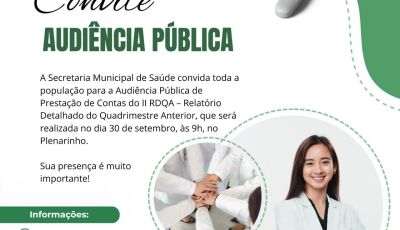 Secretaria de Saúde de Bonito realiza Audiência Pública de Prestação de Contas