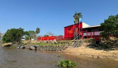 Secretário de Segurança de MS visita base avançada dos Bombeiros na Serra do Amolar