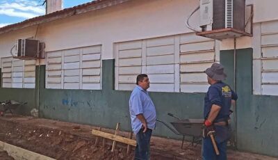 Josmail acompanha construção de salas na Escola Durvalina Dornelles Teixeira 