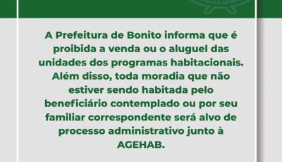 Demurf recebe denúncias de venda e aluguel irregular de imóveis em Bonito