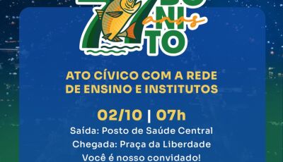 Mais de 1.000 alunos participam do ato cívico pelos 77 anos de Bonito nesta quinta-feira